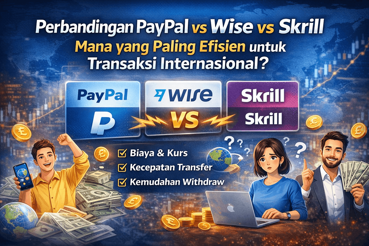 PayPal vs Wise vs Skrill: Jangan Salah Pilih! Ini Perbandingan Lengkap untuk Transaksi Internasional